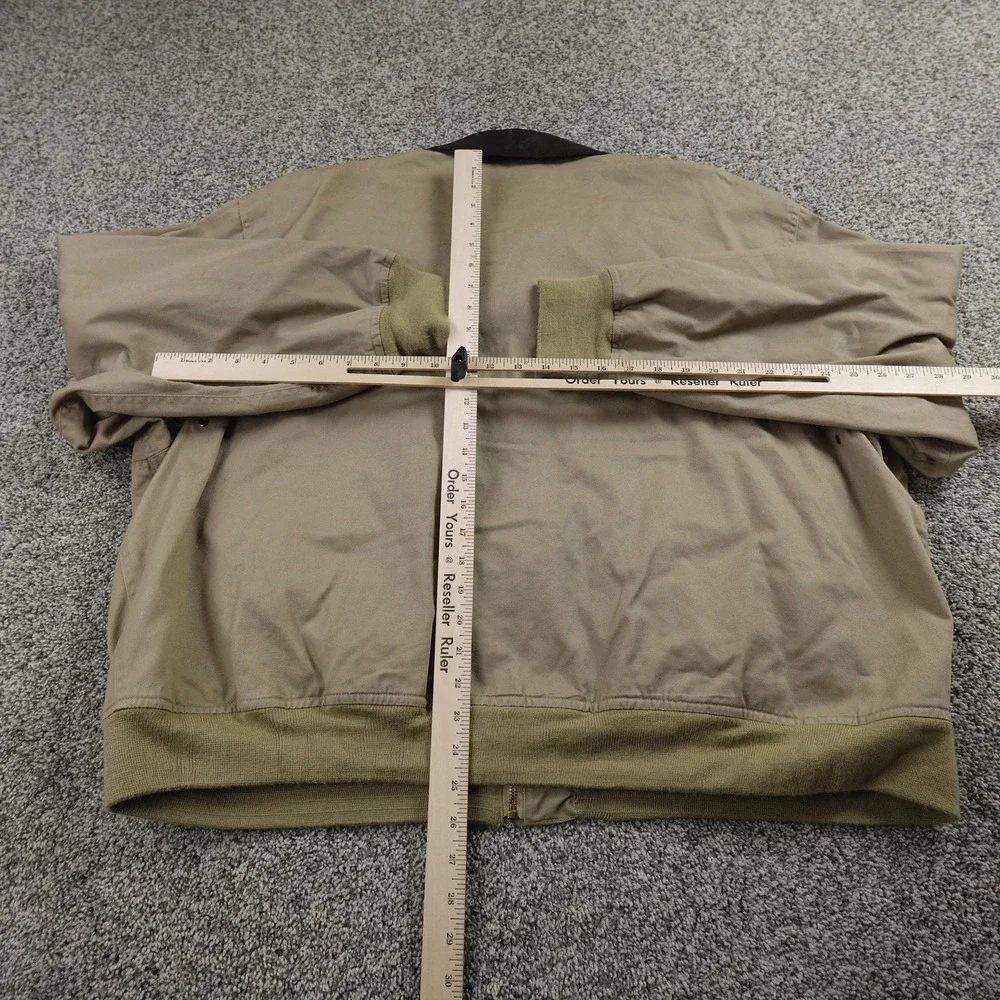VTG Cockpit USA Army Jacket Mens 2XL Beige Tan A2 Bomber Coat Military Air Force